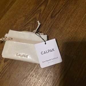NWT Calpak Cream Card Pouch